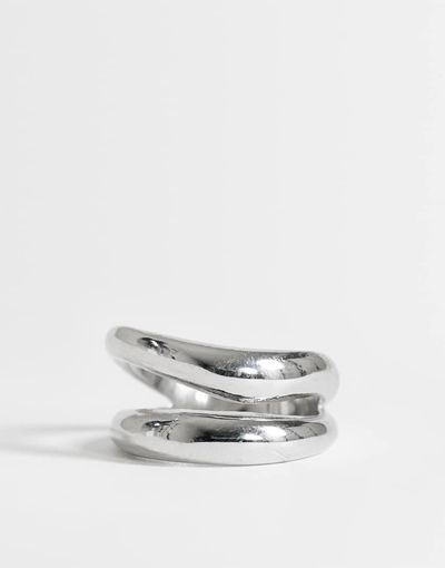 Topshop Topshop Rosie waterproof stainless steel ring in silver