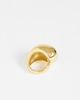 Topshop Topshop Roy waterproof stainless steel asymmetric ring in gold - 3