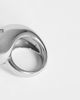 Topshop Topshop Roy waterproof stainless steel asymmetric ring in silver - 3