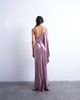Topshop Topshop ruched side midi dress with drape back detail in dusky purple - 2
