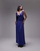 Topshop Topshop ruched waist cami maxi dress in cobalt blue - 1