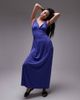 Topshop Topshop ruched waist cami maxi dress in cobalt blue - 2