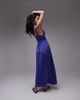 Topshop Topshop ruched waist cami maxi dress in cobalt blue - 3