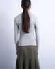 Topshop Topshop ruched wrap long sleeve top in gray heather - 2