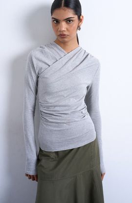 Topshop Topshop Ruched Wrap Top