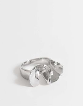 Topshop Topshop Rue waterproof stainless steel ring in silver