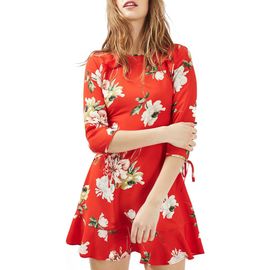 Topshop Topshop Ruffle Floral Tea Dress