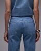 Topshop Topshop Runway mid rise straight cropped jeans in bleach stripe-Blue - 4