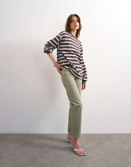 Topshop Topshop Runway mid rise straight jeans in washed khaki-Green