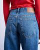 Topshop Topshop Runway mid rise straight leg cropped jeans with let down hem detailing in vintage blue - 4