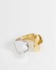 Topshop Topshop Rush waterproof stainless steel molten ring in silver and gold-Multi - 1
