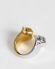 Topshop Topshop Rush waterproof stainless steel molten ring in silver and gold-Multi - 2