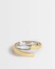 Topshop Topshop Ruth waterproof overlapping ring in stainless gold - 1