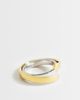 Topshop Topshop Ruth waterproof overlapping ring in stainless gold - 3