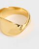 Topshop Topshop Rylee waterproof stainless steel twisted ring in gold - 3