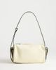 Topshop Topshop Sabrina medium suedette shoulder bag with pockets in cream-White - 1