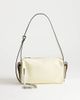 Topshop Topshop Sabrina medium suedette shoulder bag with pockets in cream-White - 2