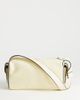 Topshop Topshop Sabrina medium suedette shoulder bag with pockets in cream-White - 4