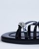 Topshop Topshop Sabrina metal toe flat sandals in black - 2