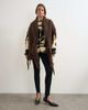 Topshop Topshop Sadie fringing scarf in chocolate-Brown - 2