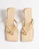 Topshop Topshop Sadie toe thong mid heel in camel-Neutral - 3