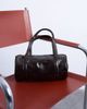 Topshop Topshop Salma bowler bag in chocolate patent-Brown - 2