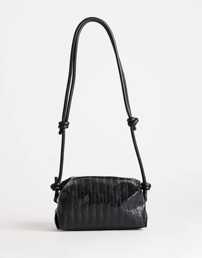 Topshop Topshop Samara weave cross-body bag in black