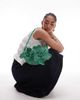 Topshop Topshop Sana knit flower bag in green - 4