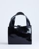 Topshop Topshop Sandy small real suede and leather purse with tie closure in black - 1