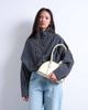 Topshop Topshop Saoirse patent shoulder bag in buttermilk-Yellow - 4