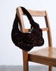 Topshop Topshop Saphire ruched velvet shoulder bag in chocolate-Brown - 1