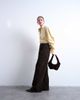 Topshop Topshop Saphire ruched velvet shoulder bag in chocolate-Brown - 3