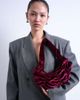 Topshop Topshop Saphire ruched velvet shoulder bag in plum-Purple - 3