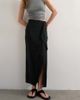 Topshop Topshop sarong wrap midaxi skirt in black - 1