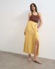 Topshop Topshop sarong wrap midi skirt in tan stripe-Multi - 1