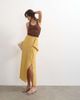 Topshop Topshop sarong wrap midi skirt in tan stripe-Multi - 3