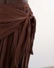 Topshop Topshop sash tie full circle crinkle maxi skirt in chocolate-Brown - 2