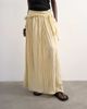 Topshop Topshop sash tie full circle crinkle maxi skirt in natural-Neutral - 4