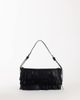 Topshop Topshop Sasha small fringe shoulder bag in black - 1