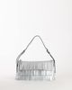 Topshop Topshop Sasha small fringe shoulder bag in silver - 1