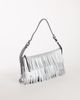 Topshop Topshop Sasha small fringe shoulder bag in silver - 3
