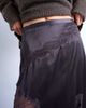 Topshop Topshop satin and lace mix handkerchief hem midi skirt in plum-Red - 4