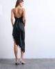 Topshop Topshop satin asymmetric lace trim midi slip dress in black polka dot - 4