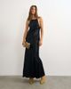 Topshop Topshop satin bias halter neck open scoop back maxi dress in black - 3