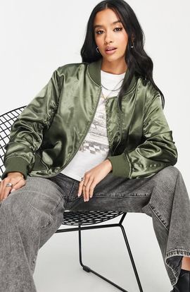 Topshop Topshop Satin Bomber Jacket