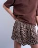 Topshop Topshop satin boxer shorts in brown polka dots - 2