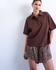 Topshop Topshop satin boxer shorts in brown polka dots - 4