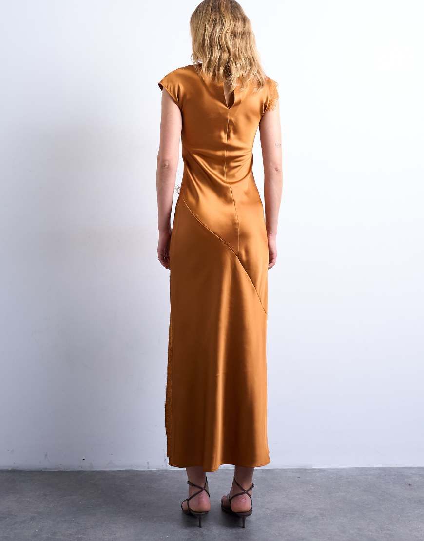 topshop brown satin dress Crafted from drapey satin Rosevelvet The Blue Willow Dress Color:Purple Magenta (6)