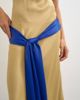 Topshop Topshop satin dropped waist maxi dress with contrast tie belt in gold and blue-No color - 3