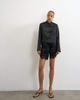 Topshop Topshop satin drummer boy jacket in black - 4